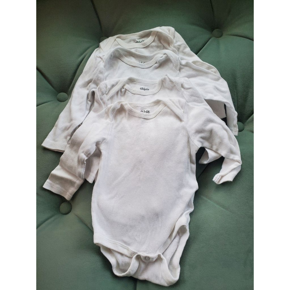 Baby Chickpea Bodysuit 18M White